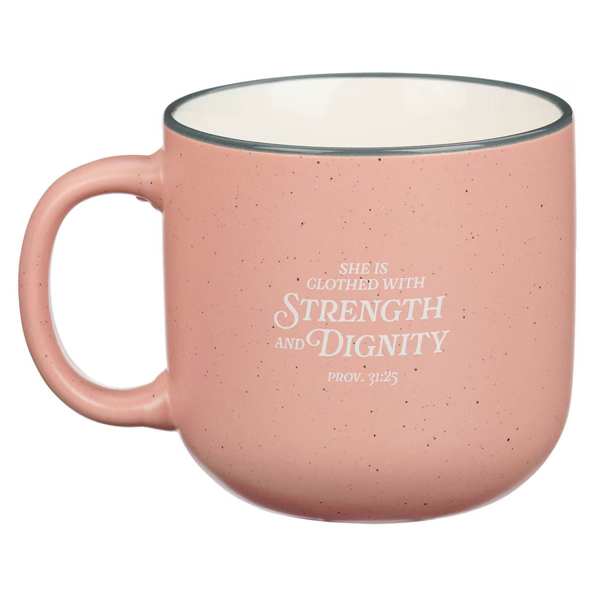 "I Love You, Mom" Pink Ceramic Coffee Mug Prov. 31:25 Christian Art Gifts