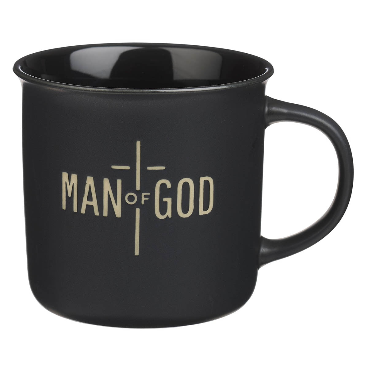 Man of God Matte Black Ceramic Mug