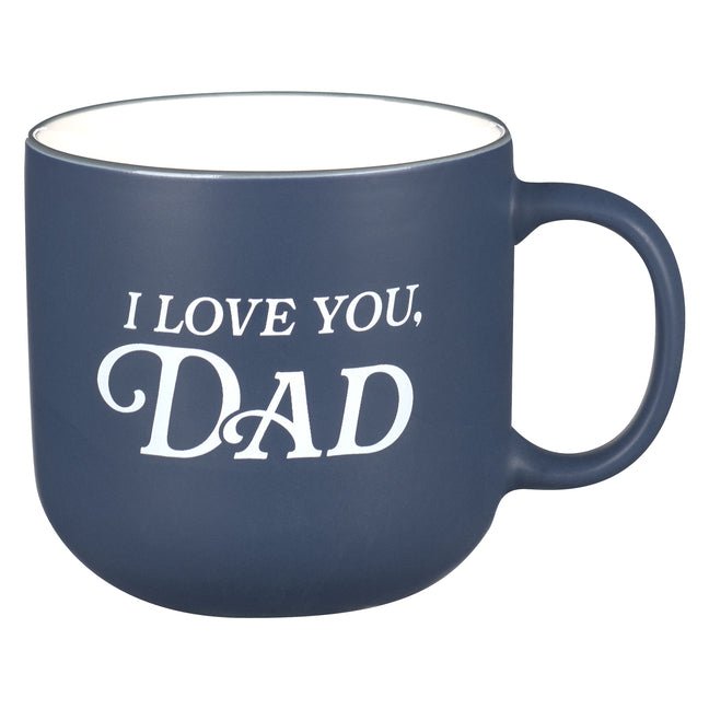 "I Love You, Dad" Navy Ceramic Coffee Mug Mal. 4:6 Christian Art Gifts