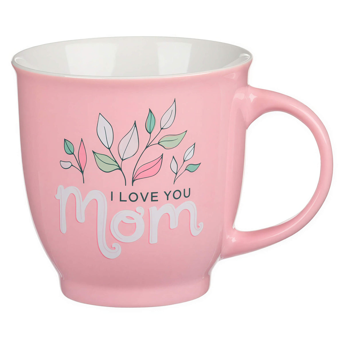 "I Love You Mom" Pink Ceramic Gift Mug Isaiah 62:4 Christian Art Gifts