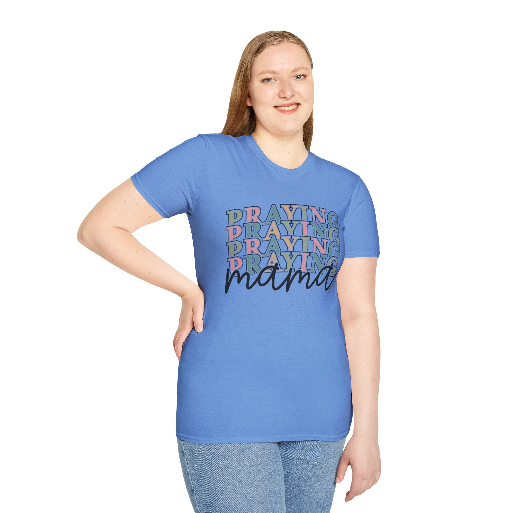 Praying Mama T-Shirt — Faith-Based Mom Tee Printify