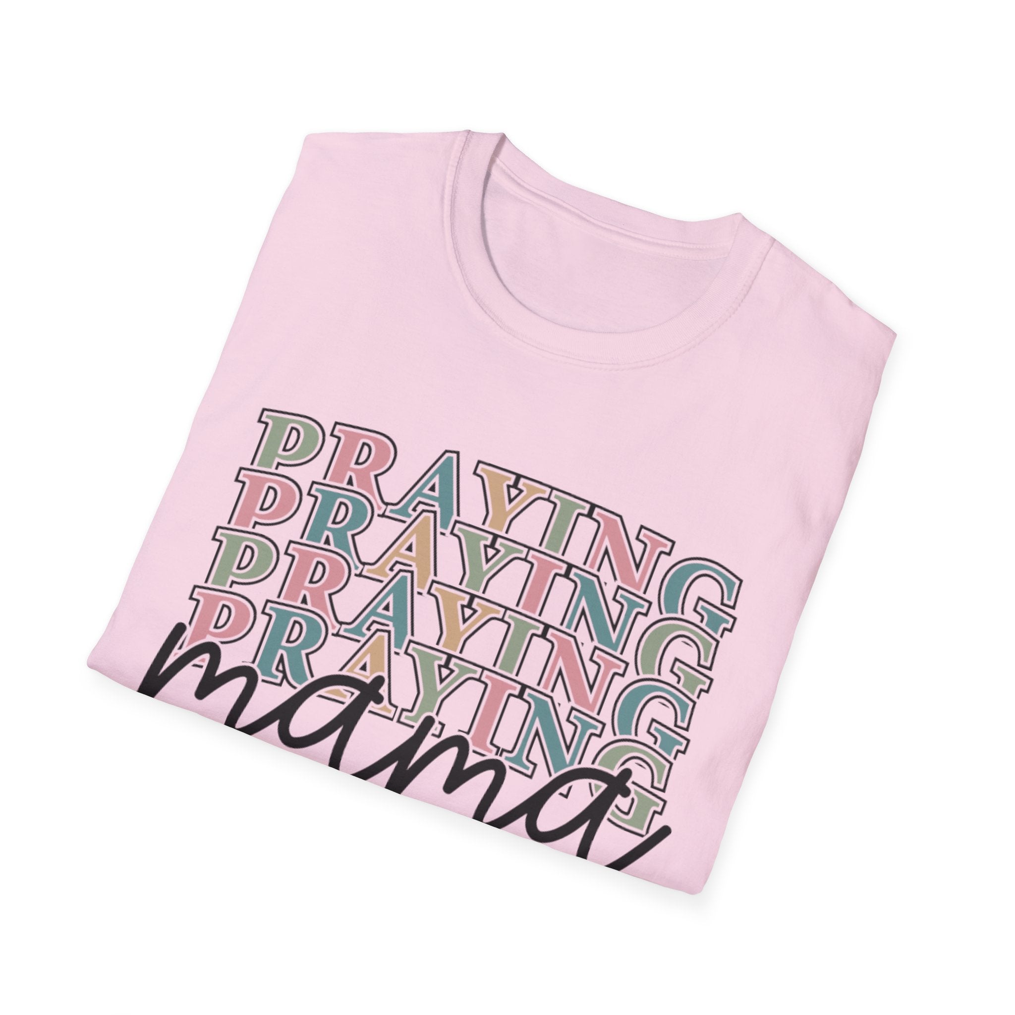 Praying Mama T-Shirt — Faith-Based Mom Tee Printify
