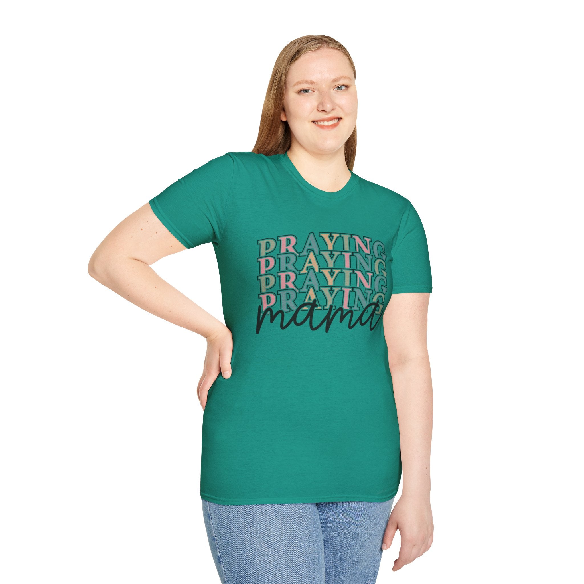 Praying Mama T-Shirt — Faith-Based Mom Tee Printify