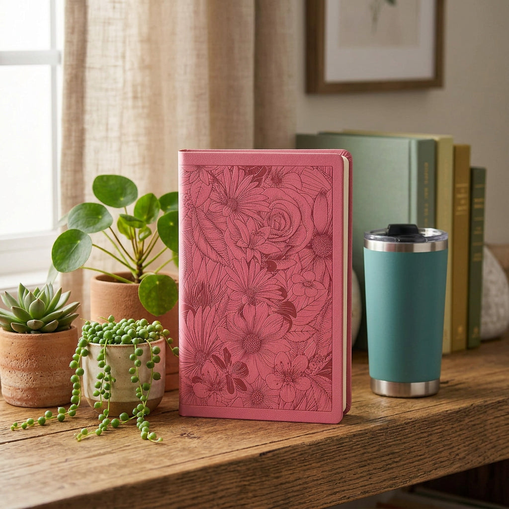 NLT Large Print Thinline Bible: Garden Pink