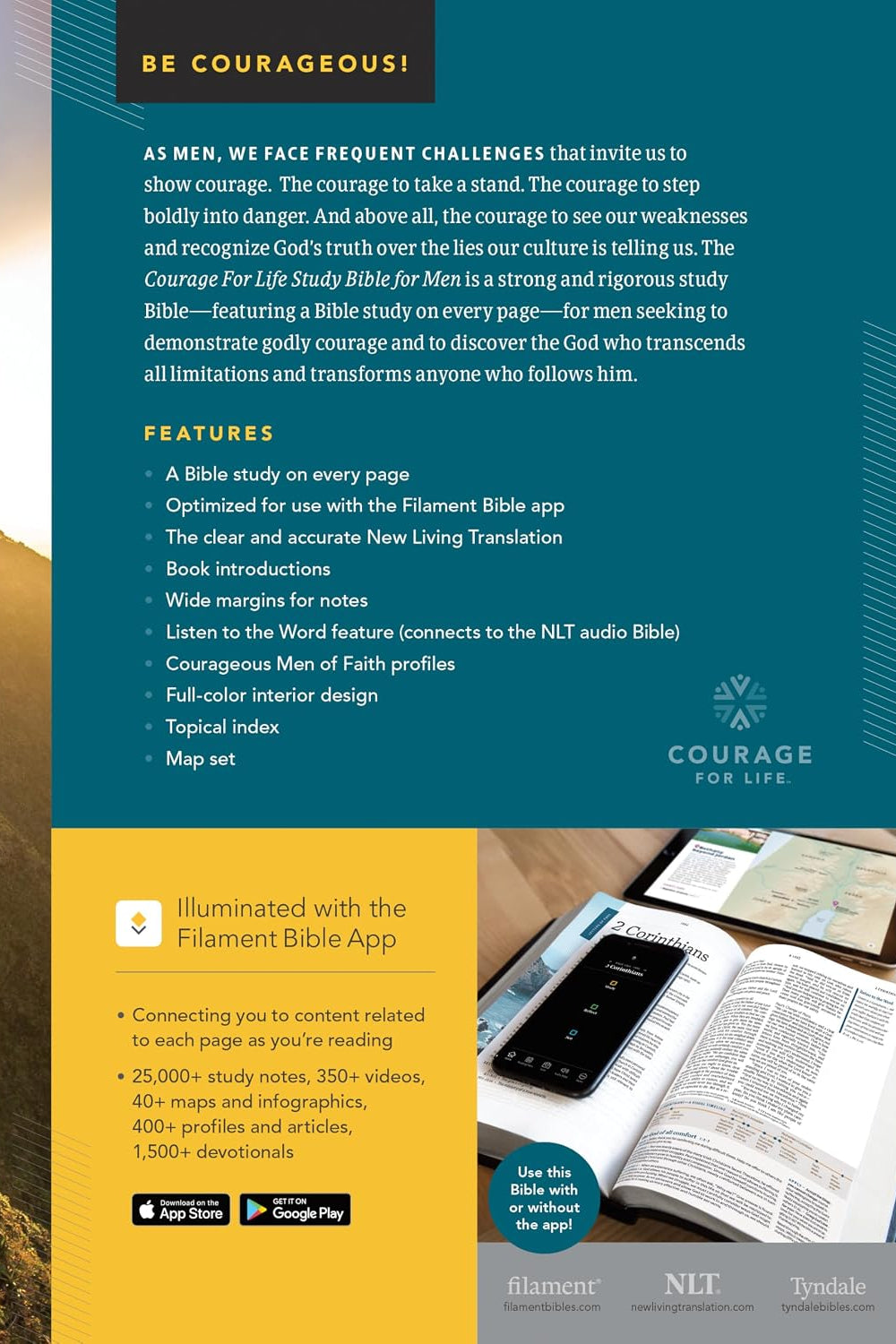 NLT Courage for Life Study Bible for Men