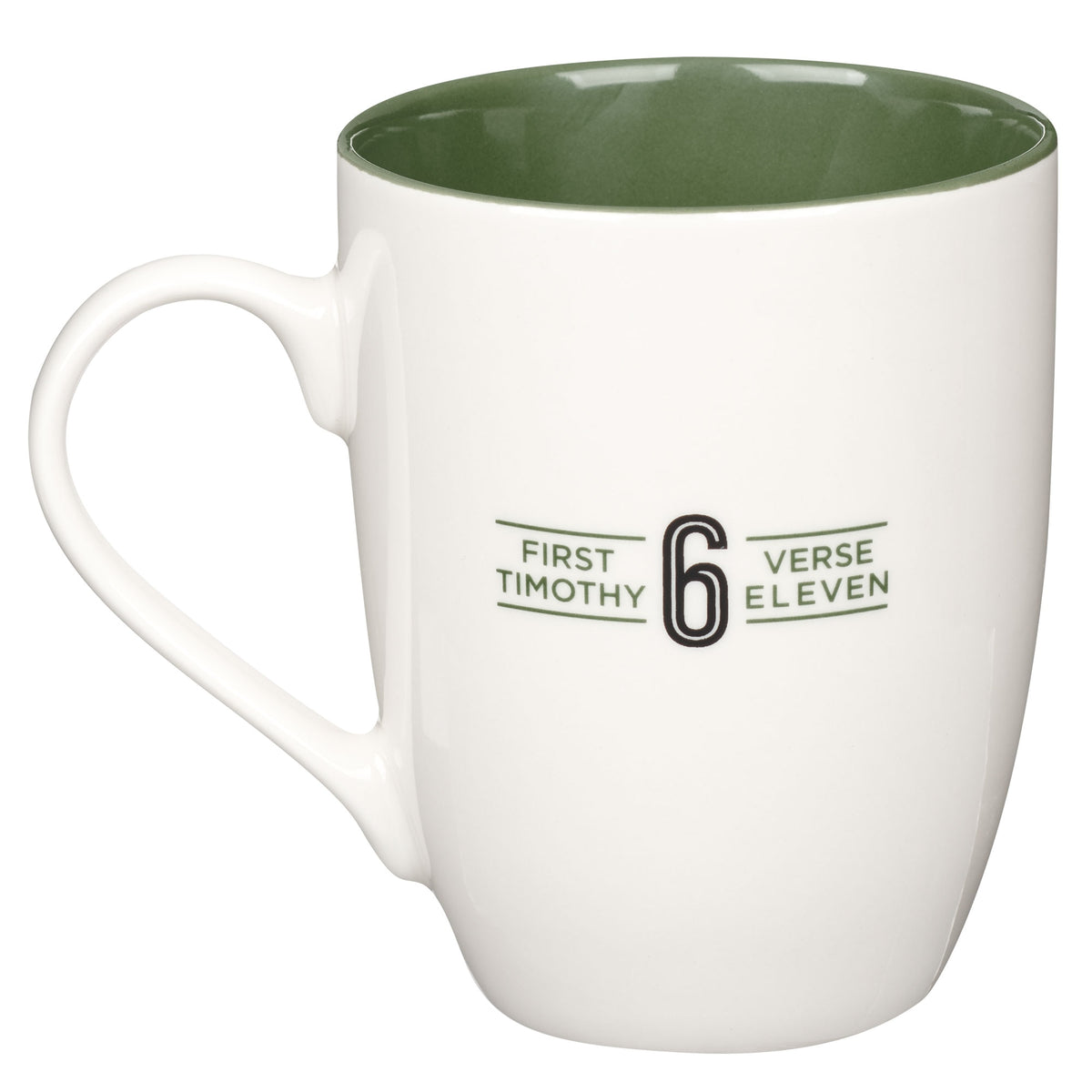 Man of God Cactus Green Ceramic Mug - back view