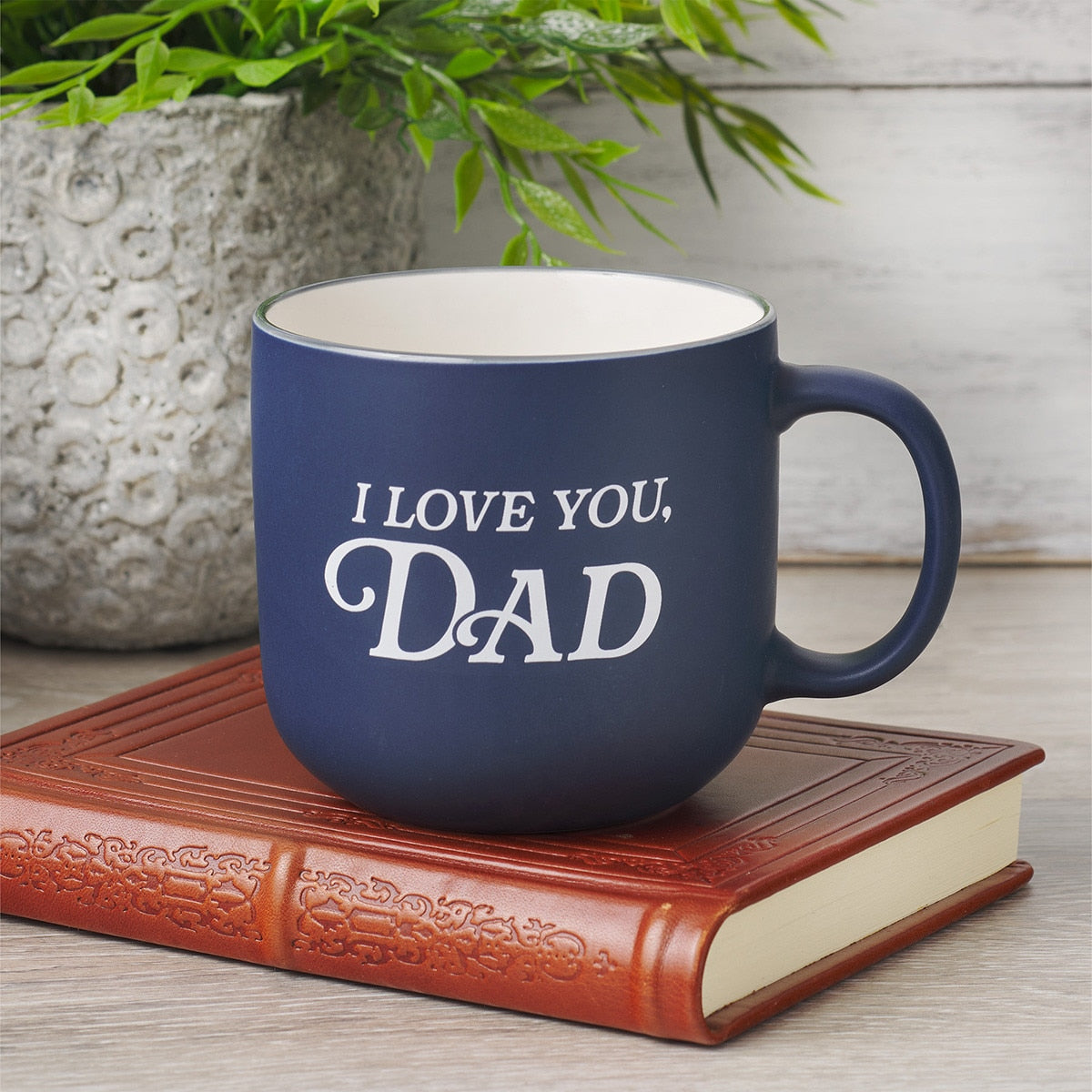 "I Love You, Dad" Navy Ceramic Coffee Mug Mal. 4:6 Christian Art Gifts