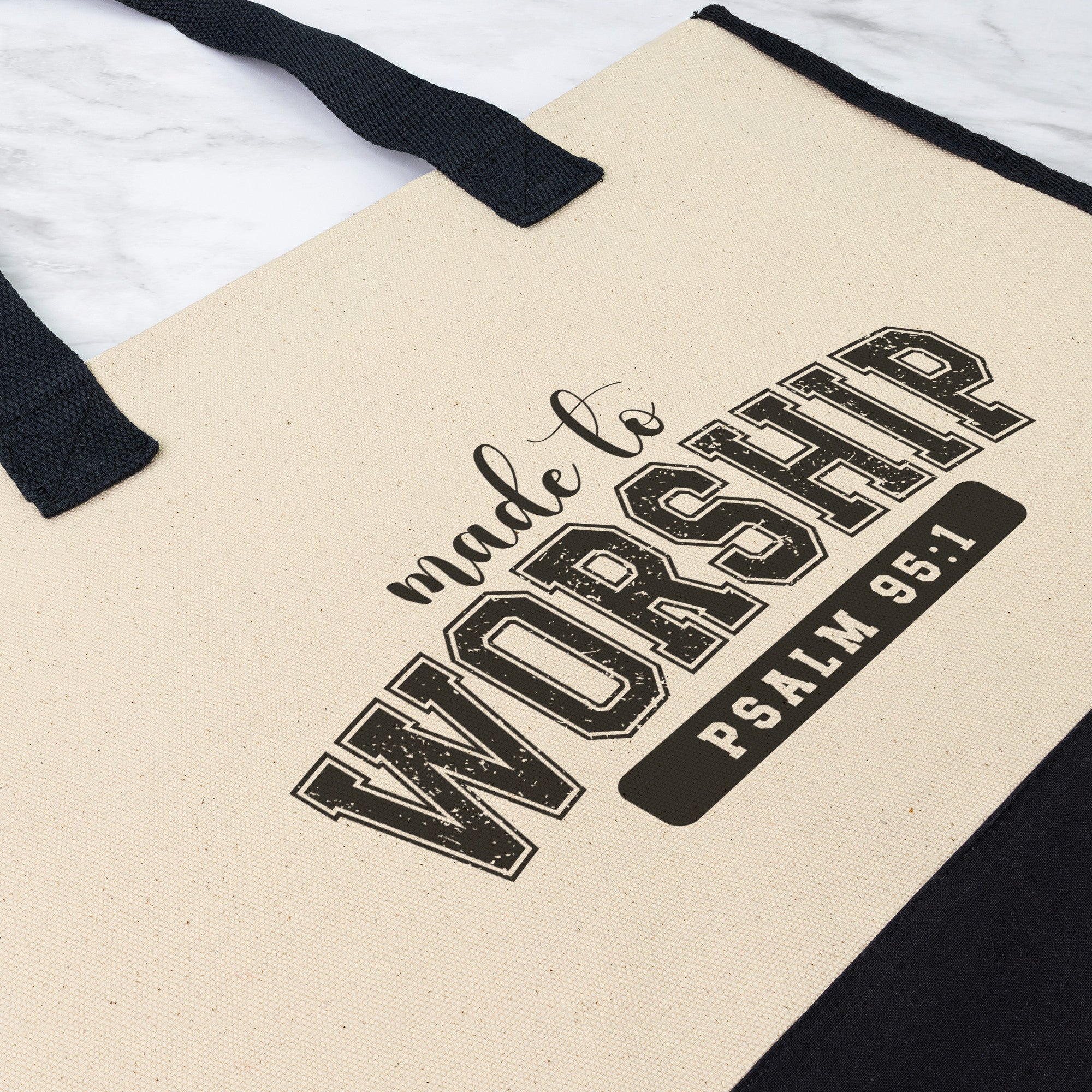 Made to Worship premium tote bag