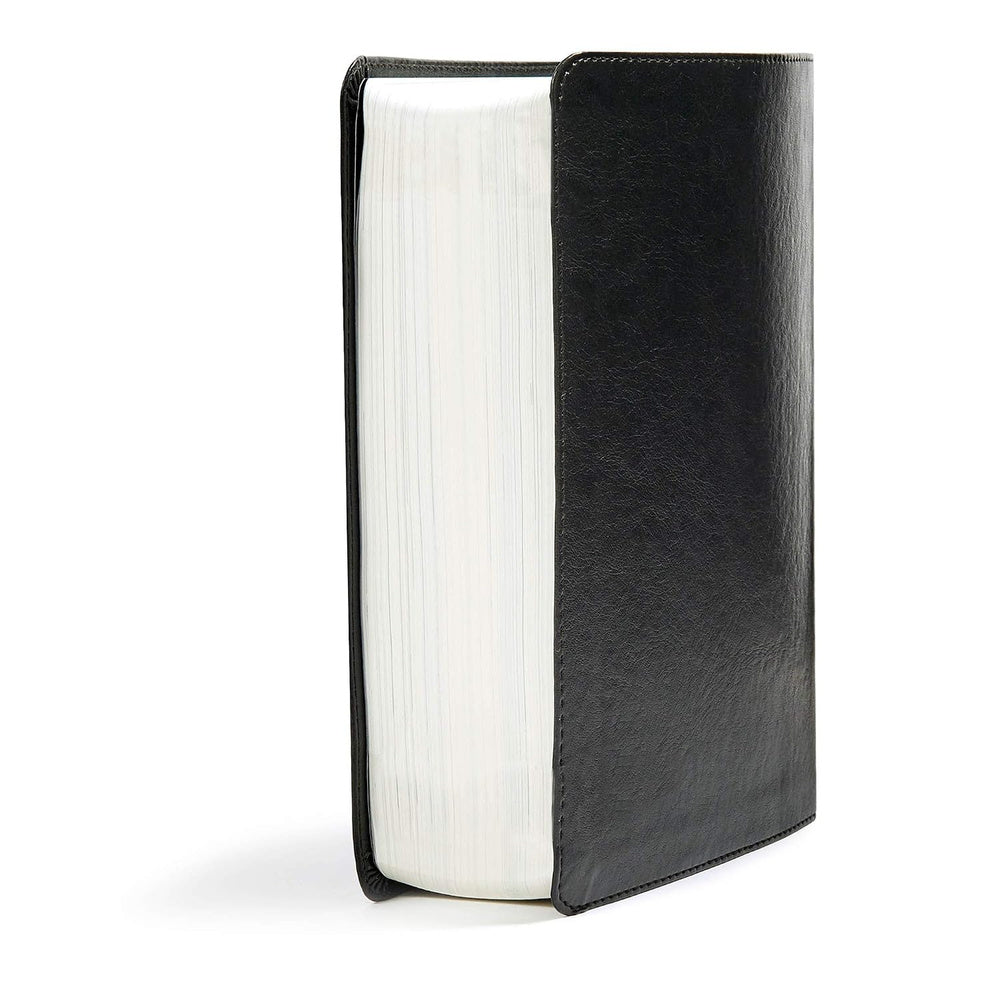 Rear cover and page edges of the black CSB He Reads Truth Bible.