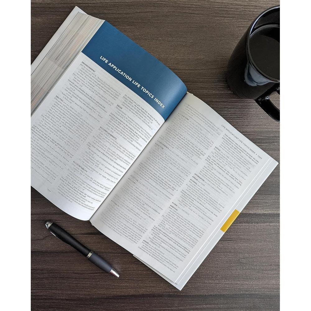 Open NLT Courage for Life Study Bible for Men showing the New Testament introduction.