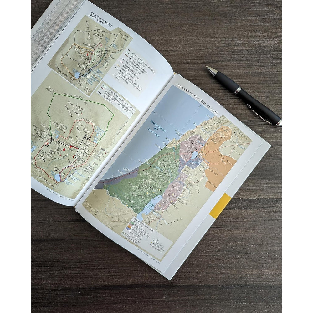 Map pages in the NLT Courage for Life Study Bible for Men.